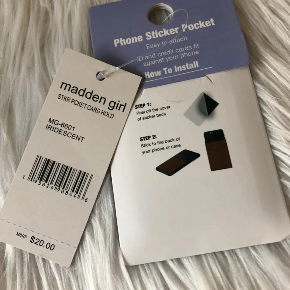 Madden Girl Iridescent Unicorn Phone Sticker Pocket